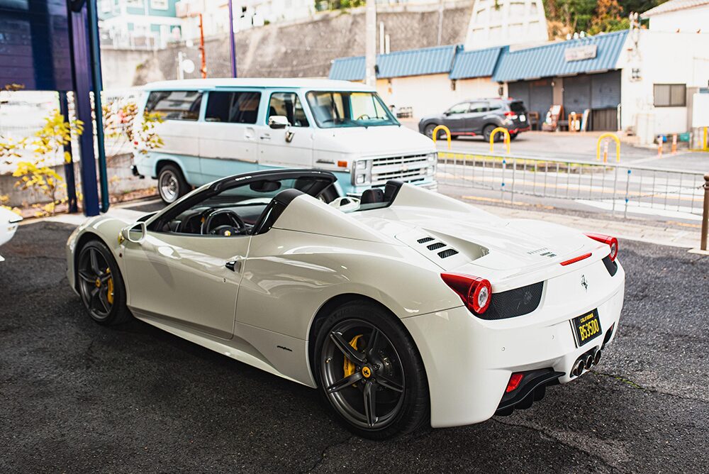 フェラーリ-458スパイダー20260312後方オープン画像